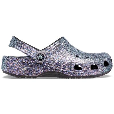 Sandália crocs classic glitter clog black/multi