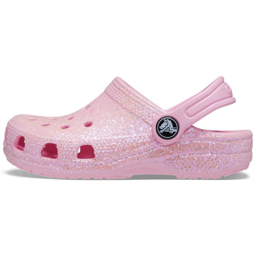 Sandália crocs classic clog glitter infantil flamingo - 2