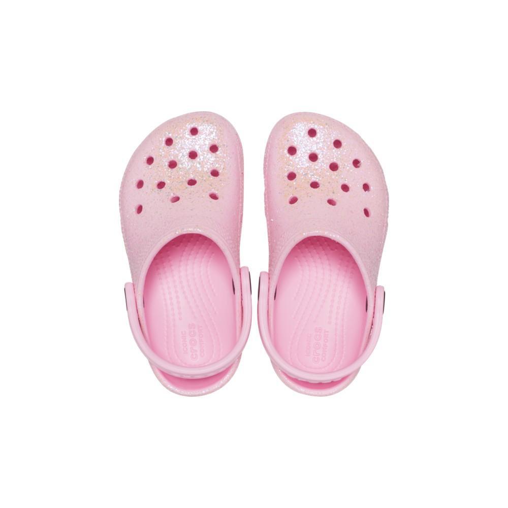 Sandália crocs classic clog glitter infantil flamingo - 5