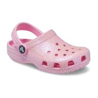 Sandália crocs classic clog glitter infantil flamingo