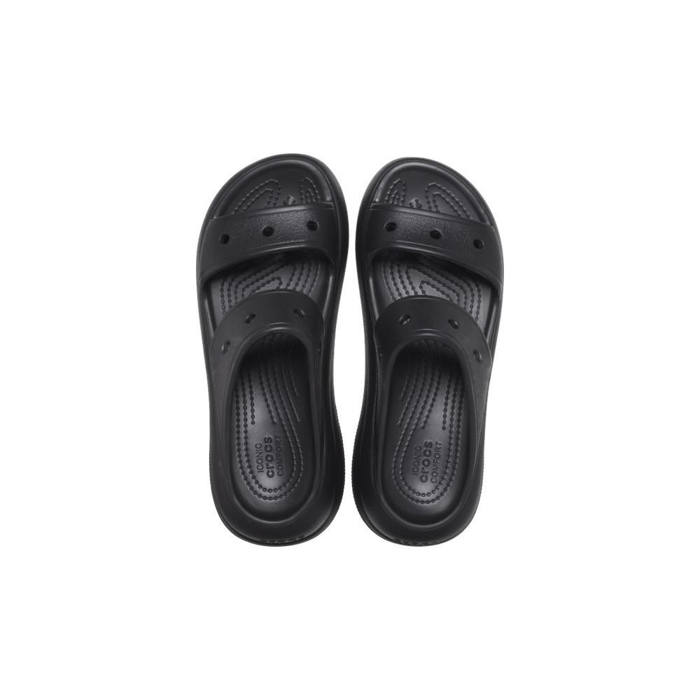 Sandália crocs classic crush platform sandal black - 3