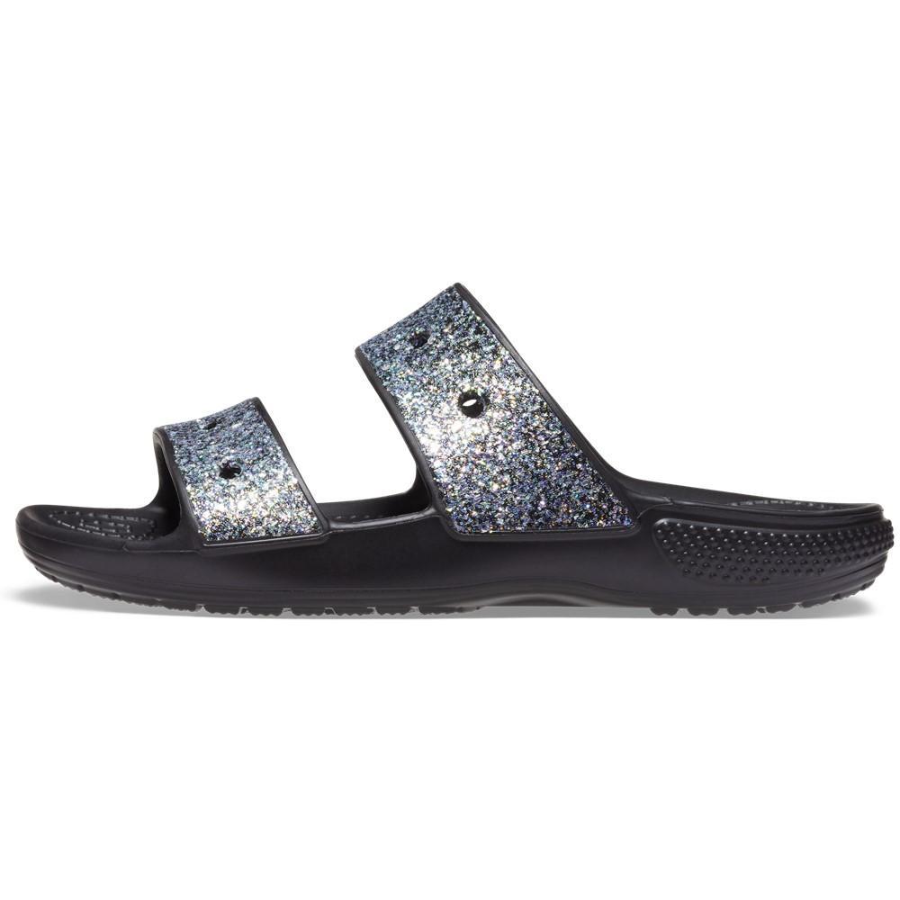 Sandália crocs classic glitter sandal k black/multi - 2