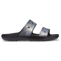 Sandália crocs classic glitter sandal k black/multi - 1