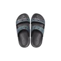 Sandália crocs classic glitter sandal k black/multi - 9