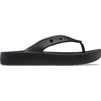 Chinelo crocs classic plataform flip black