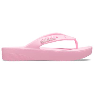 Chinelo crocs classic plataform flip flamingo