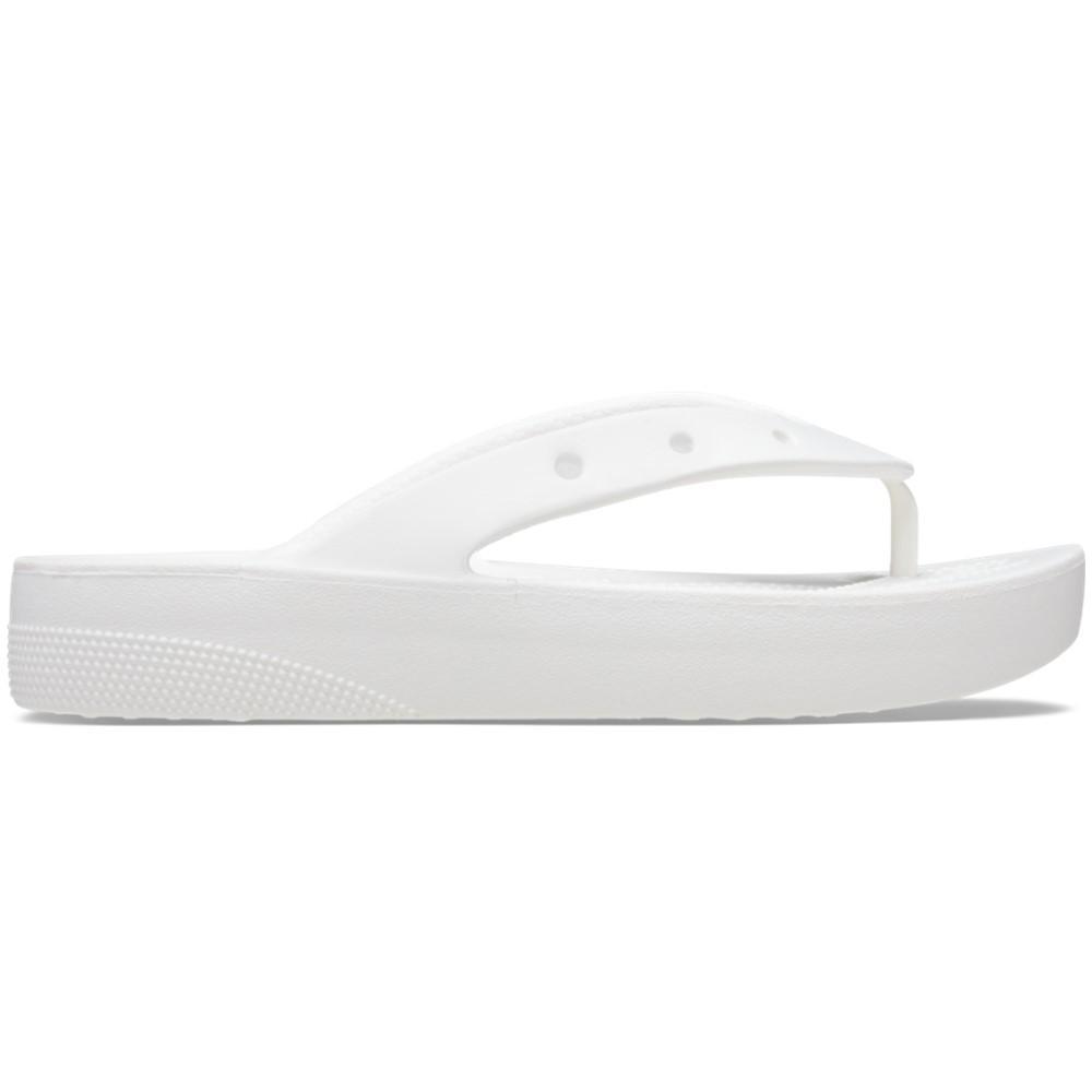 Chinelo crocs classic plataform flip white - 1