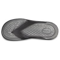 Chinelo crocs literide flip black/slate grey