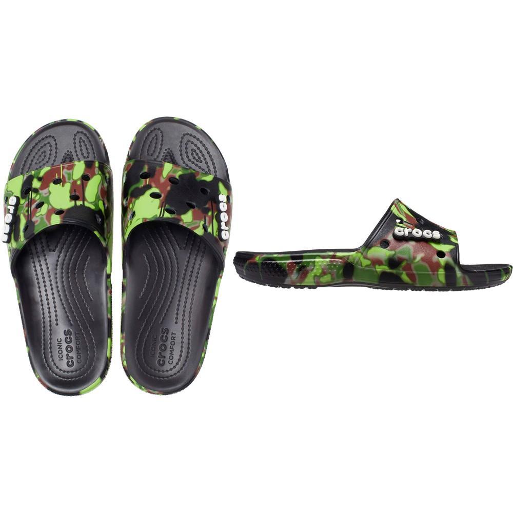 Chinelo crocs cls spray camo slide black - 6