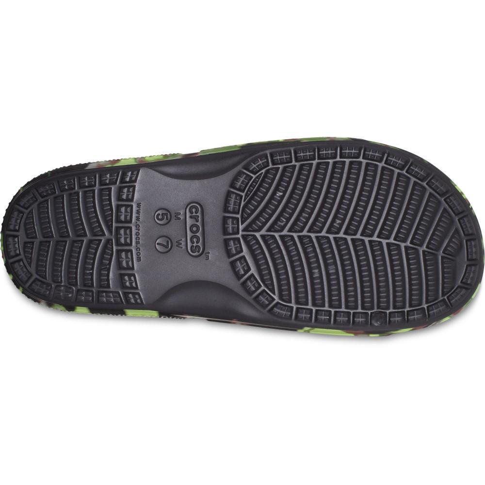 Chinelo crocs cls spray camo slide black - 8