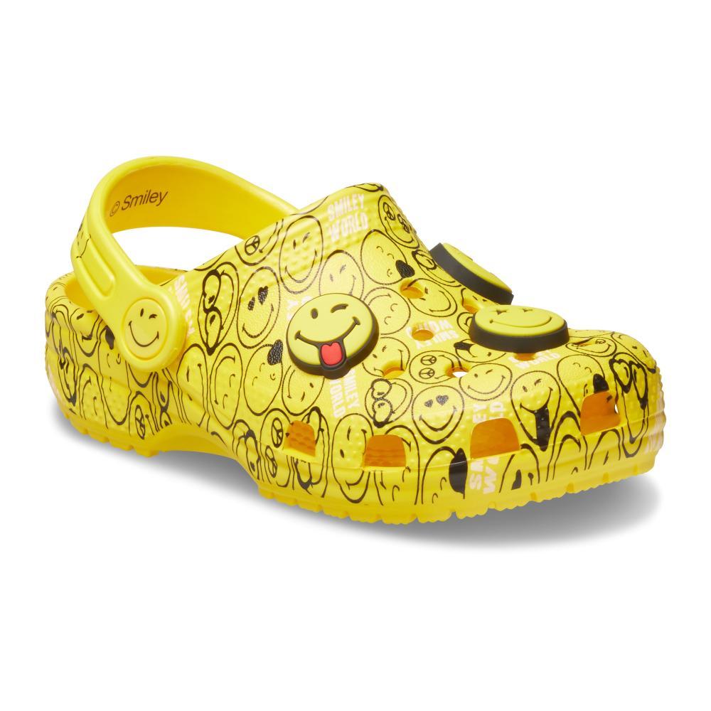 Crocs classic smiley clog k white/multi - 2