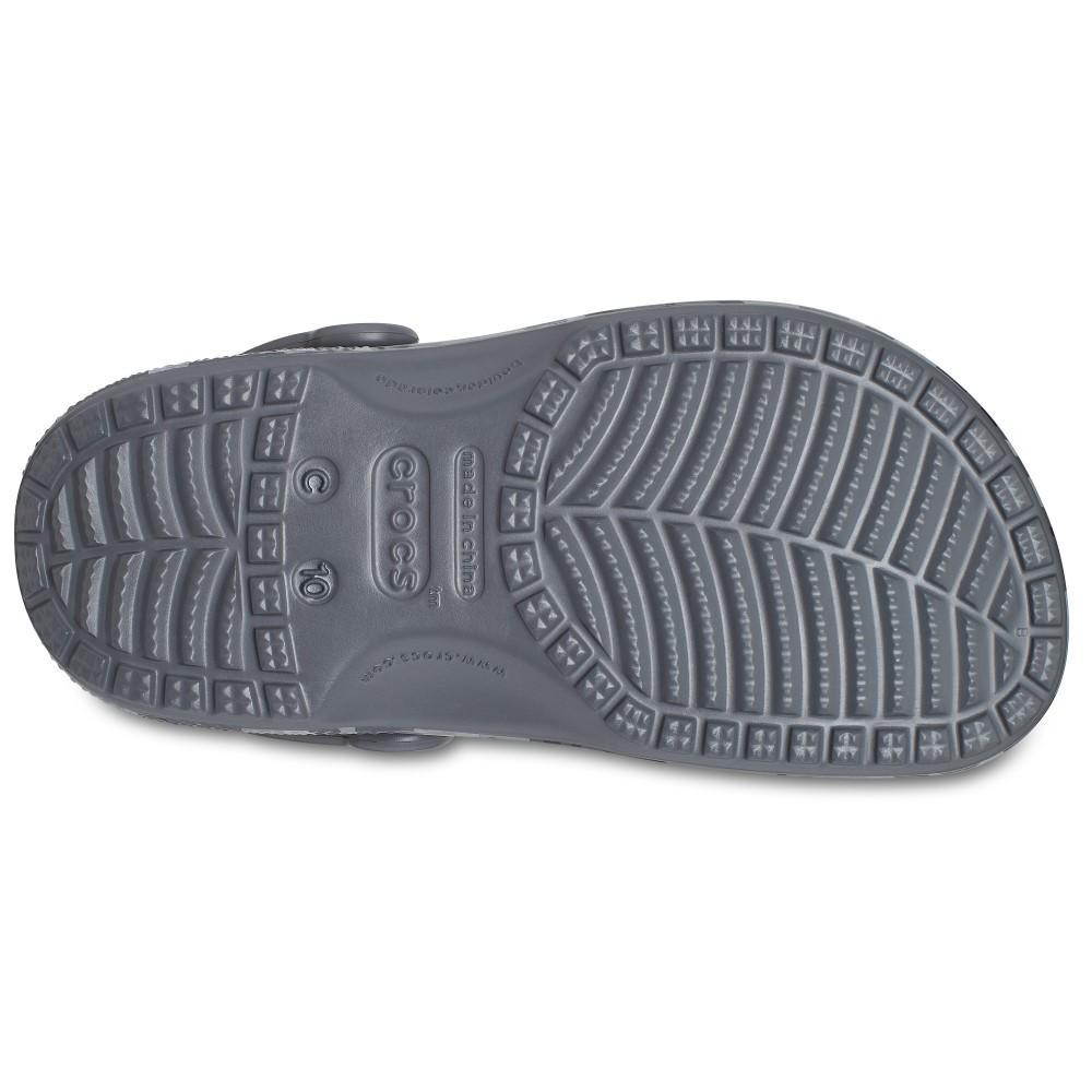 Sandália crocs classic camo clog kidst black/grey - 9