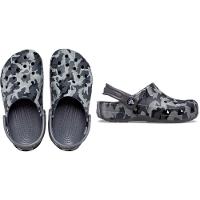 Sandália crocs classic camo clog kidst black/grey - 5