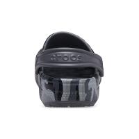 Sandália crocs classic camo clog kidst black/grey - 12