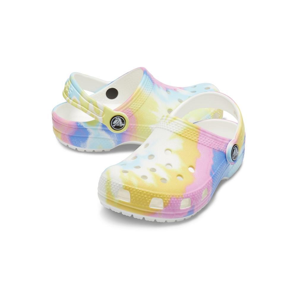 Crocs classic tie dye graphic clog kids  white/multi - 3