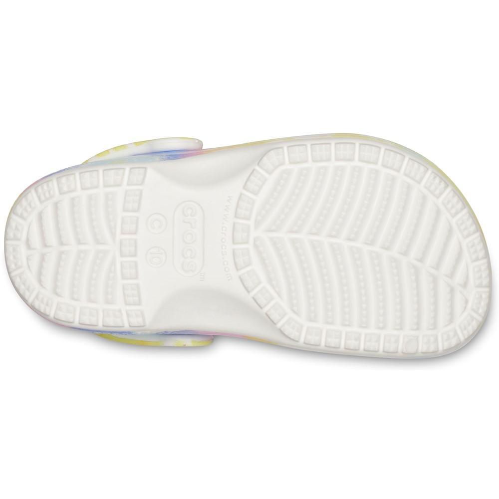 Crocs classic tie dye graphic clog kids  white/multi - 5