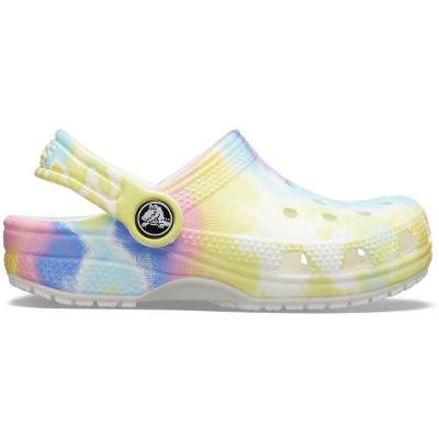 Crocs classic tie dye graphic clog kids  white/multi