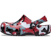 Sandália crocs classic camo clog kidst black/red - 1