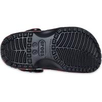 Sandália crocs classic camo clog kidst black/red - 5