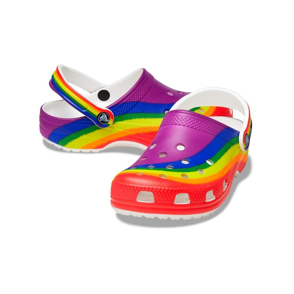 Sandália crocs classic rainbow dye clog rainbow - 4