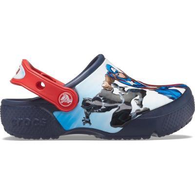 Sandália crocs fun lab avengers patch clog juvenil navy
