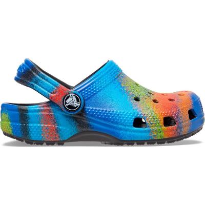 Sandália crocs classic spray dye clog kidst black/multi