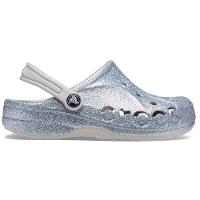 Sandália crocs baya glitter clog k silver - 1