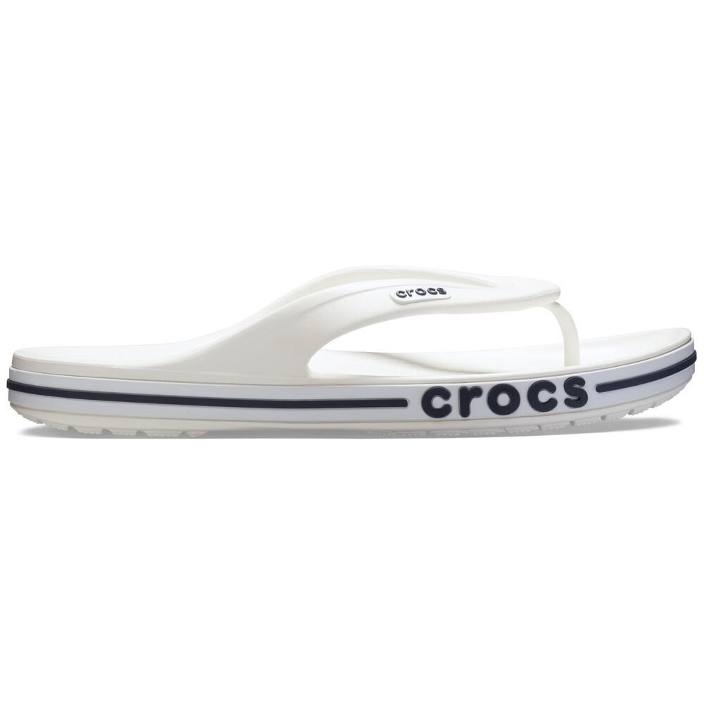 Chinelo crocs bayaband flip white/navy - 1