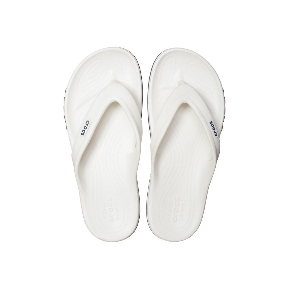 Chinelo crocs bayaband flip white/navy - 5