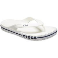 Chinelo crocs bayaband flip white/navy