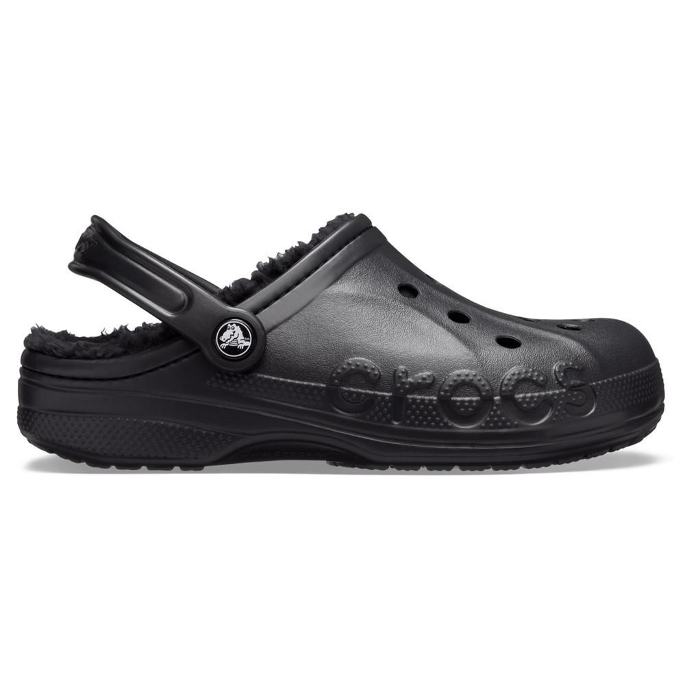 Sandália crocs baya lined clog black/black - 1