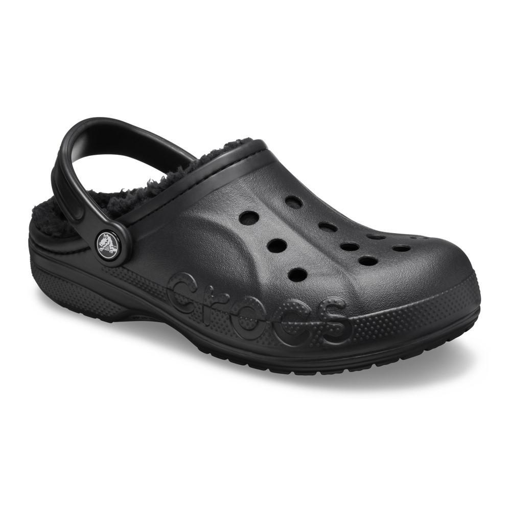 Sandália crocs baya lined clog black/black - 4