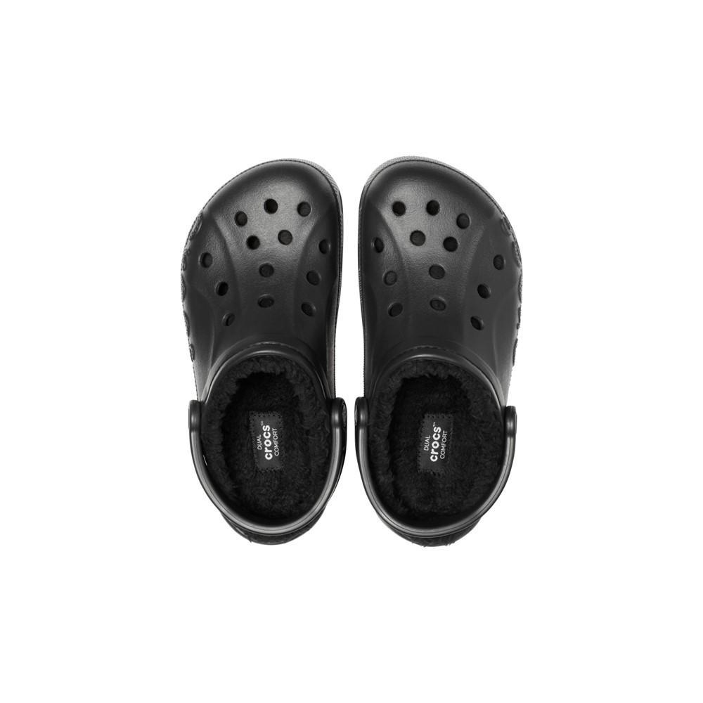 Sandália crocs baya lined clog black/black - 5