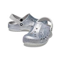 Sandália baya glitter clog silver glitter