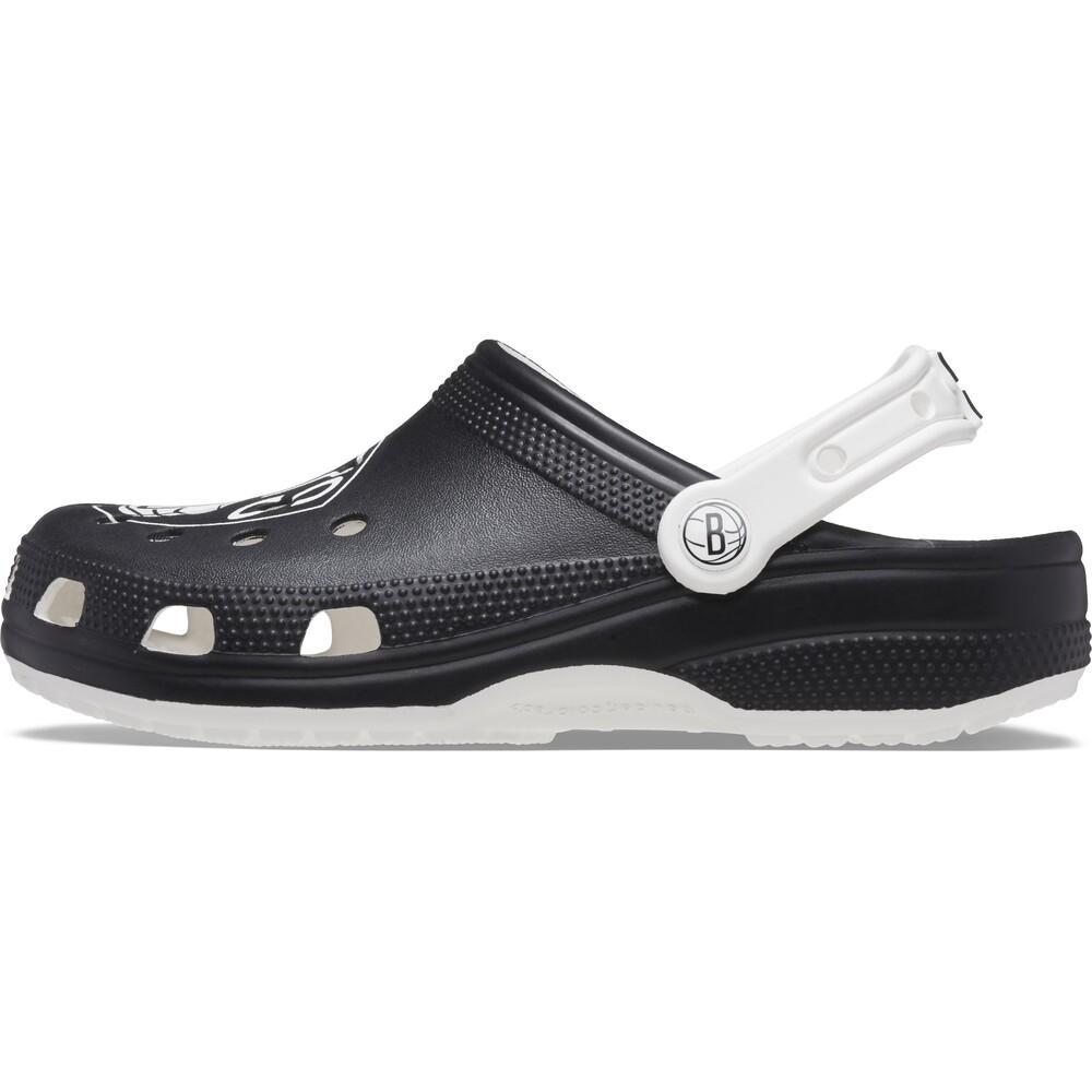 Sandália crocs classic brooklyn nets clog white/black - 3