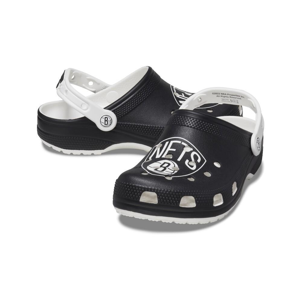 Sandália crocs classic brooklyn nets clog white/black - 5