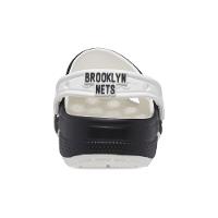 Sandália crocs classic brooklyn nets clog white/black - 8