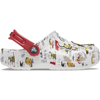 Sandália crocs classic peanuts clog t white/multi