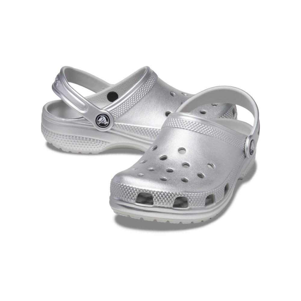 Sandália crocs classic metallic cg t silver metallic - 4