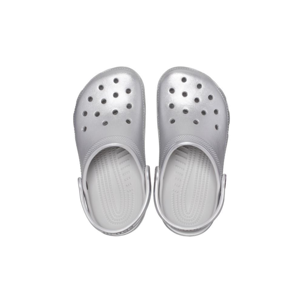 Sandália crocs classic metallic cg t silver metallic - 5