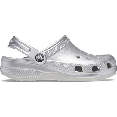 Sandália crocs classic metallic cg t silver metallic