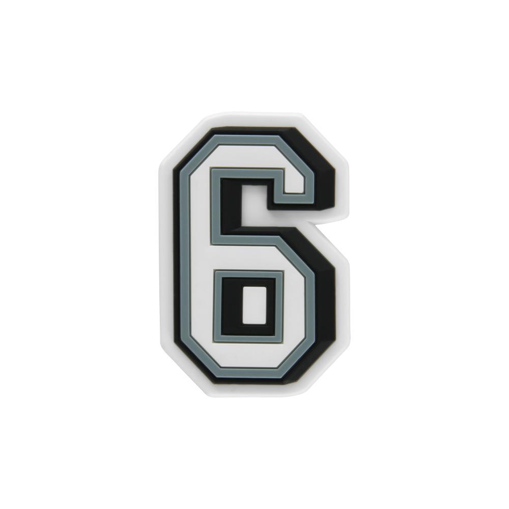 Jibbitz charm numero 6 unico - 1