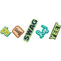 Jibbitz charm frases 5 pack unico - 1