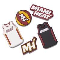 Jibbitz™ nba miami heat pack 5 unico - 1