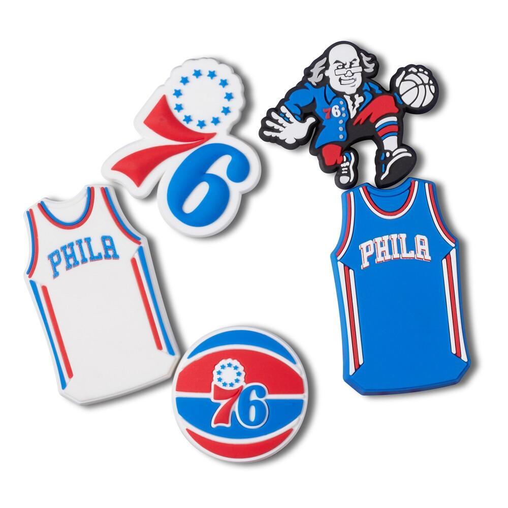 Jibbitz™ nba philadelphia 76ers pack 5 unico - 1