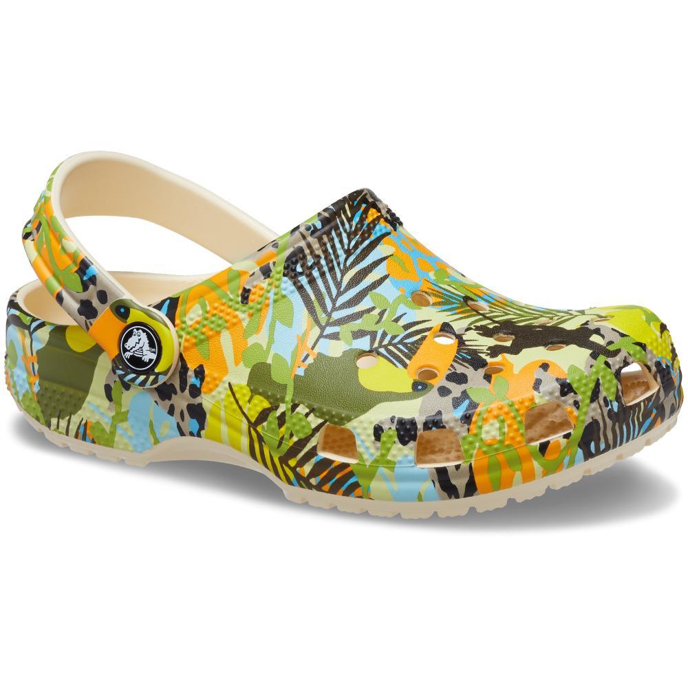 Sandália crocs classic far out clog t vanilla/multi - 2