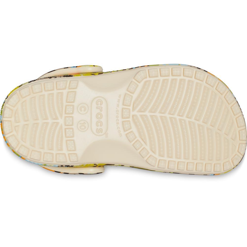 Sandália crocs classic far out clog t vanilla/multi - 6