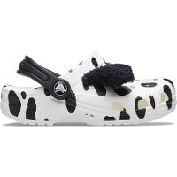 Sandália crocs classic i am dalmatian clog t white/black - 1