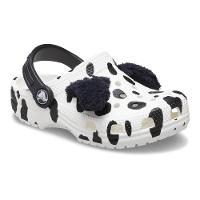 Sandália crocs classic i am dalmatian clog t white/black - 2