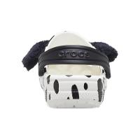 Sandália crocs classic i am dalmatian clog t white/black - 7
